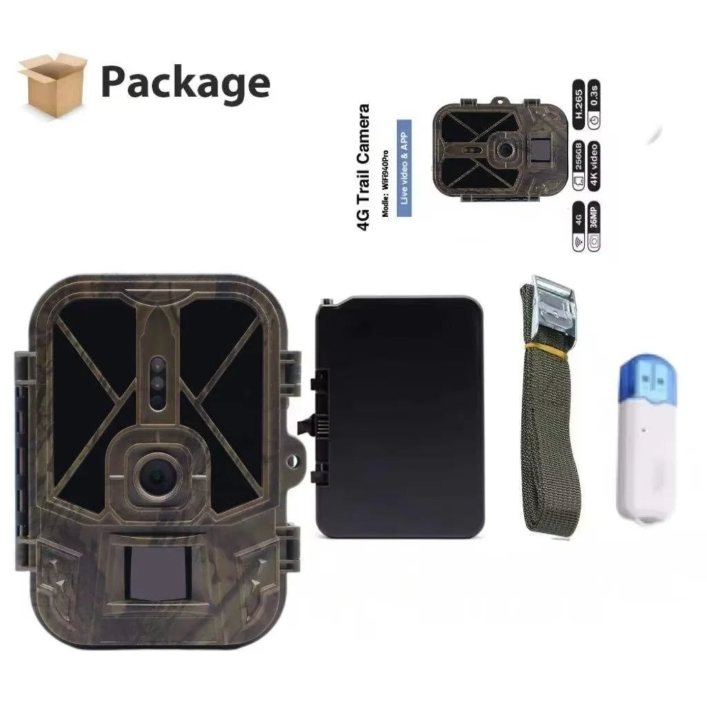 Câmara de Caça e Vigilância 4K Suntekcam WIFI940PRO-LI — Bateria 8000mAh, 30MP e Controlo por Wi-Fi/App
