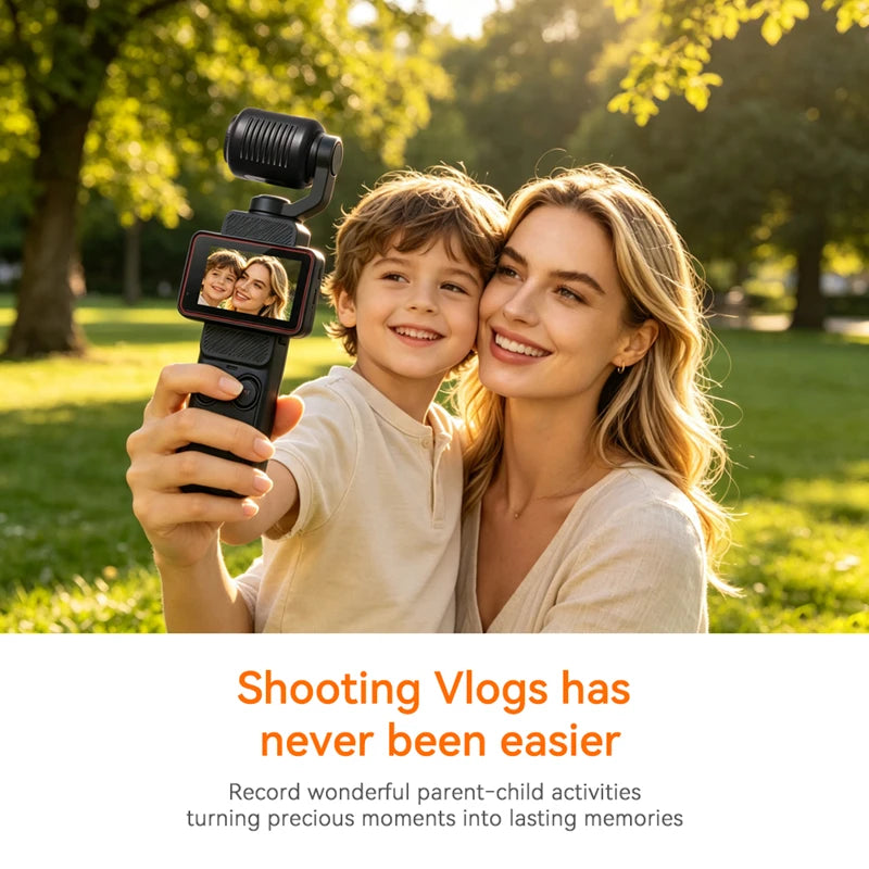 OnePlus 2K Handheld Pocket Action Camera With HD Rotating Screen Image Stabilization Photo Video Recording Wi-Fi Transfer